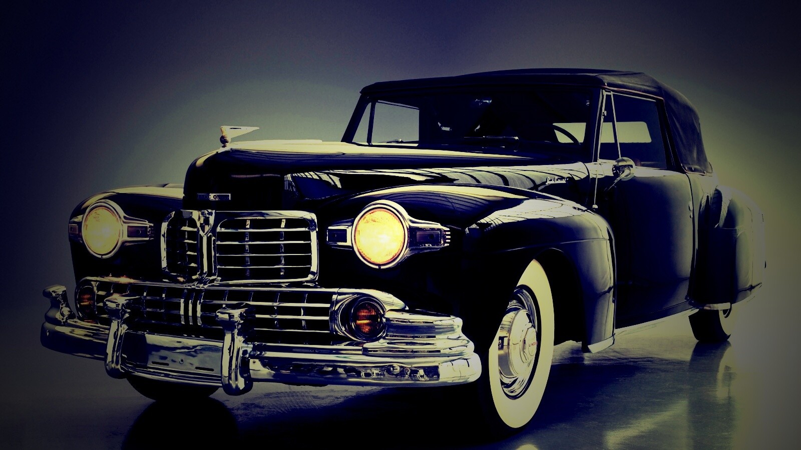 Черный ретро авто обои