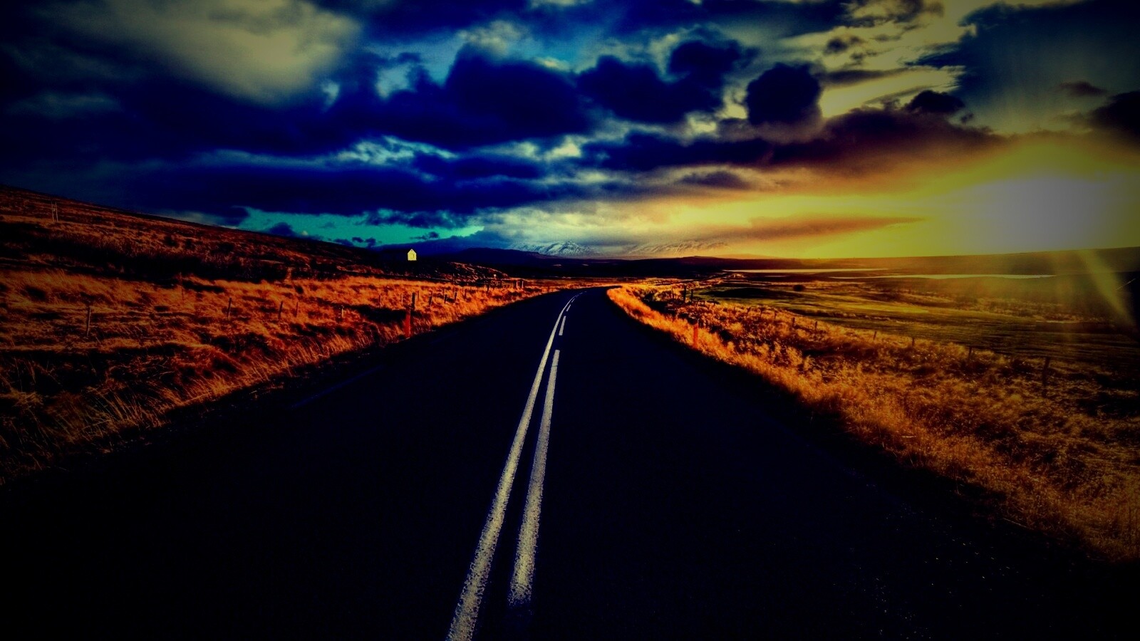 Пустая дорога обои