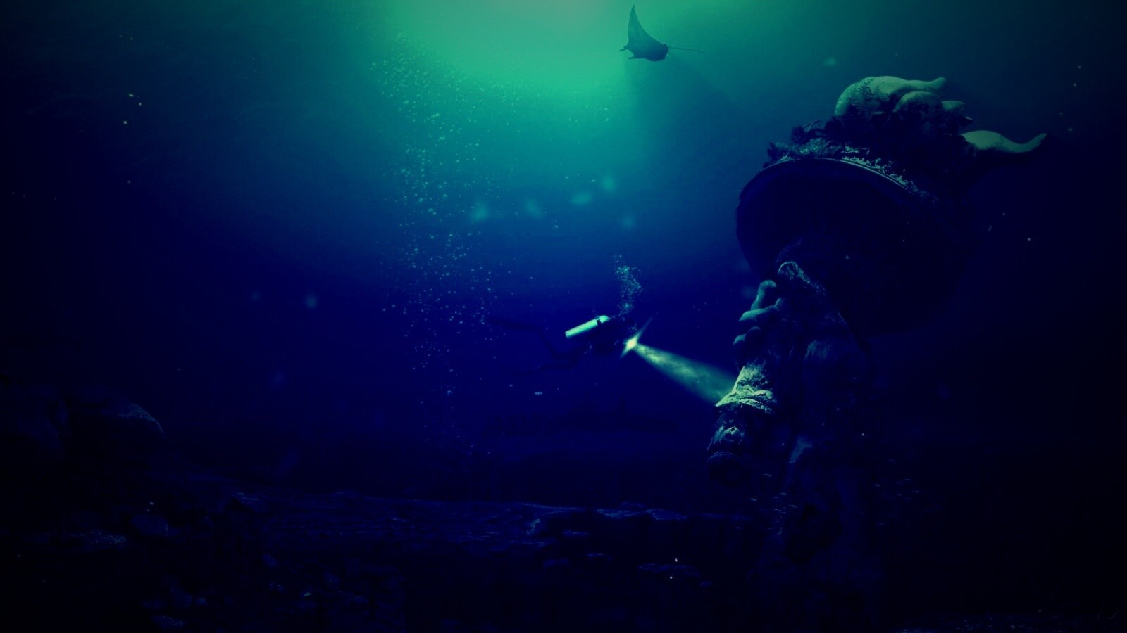 Затопленный Нью-Йорк обои