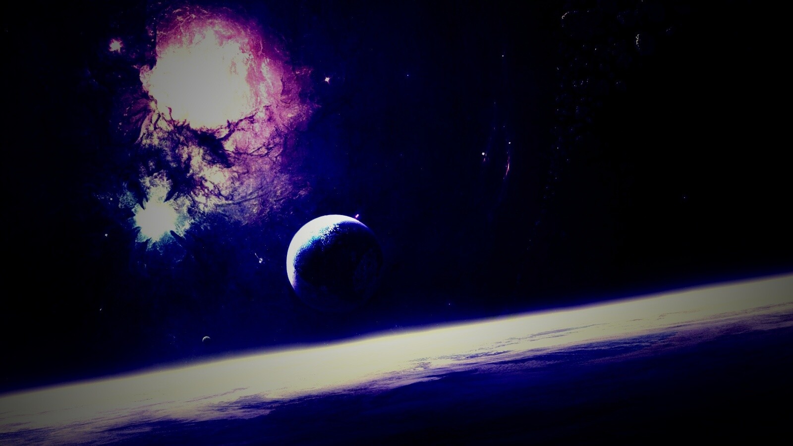 Черный космический туман обои