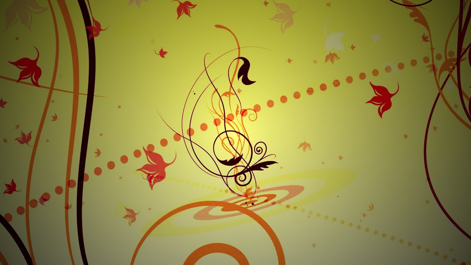 Цветы и завитки обои