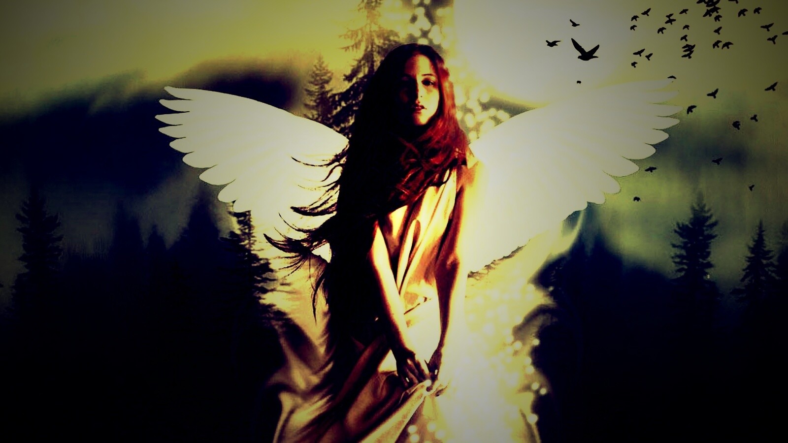 Девушка-ангел обои