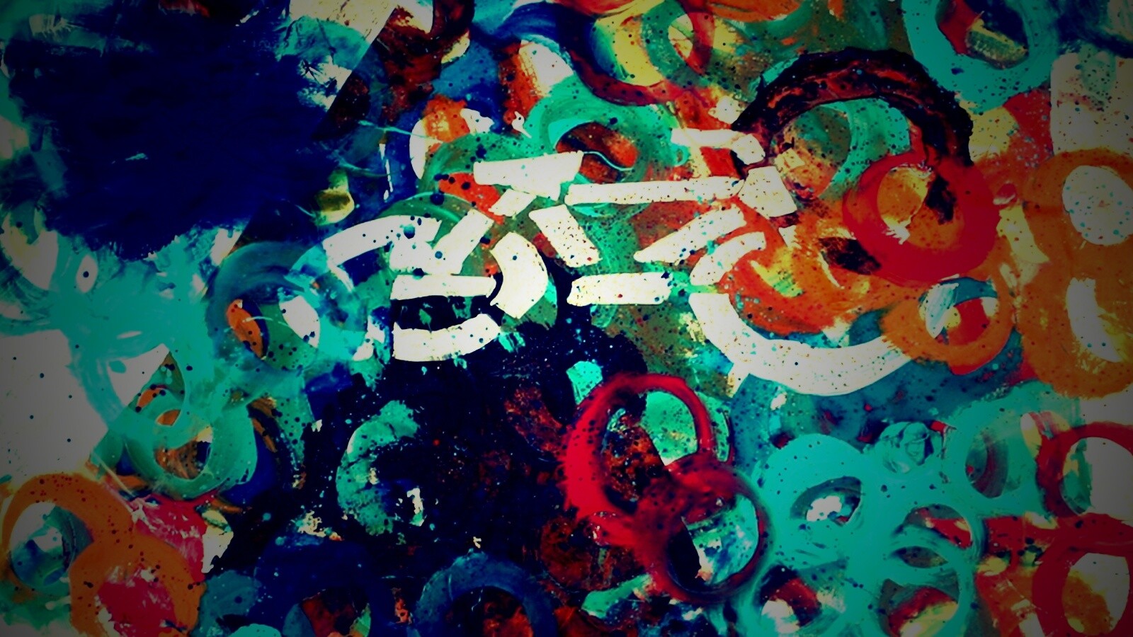 Рисованный через трафарет велосипед обои