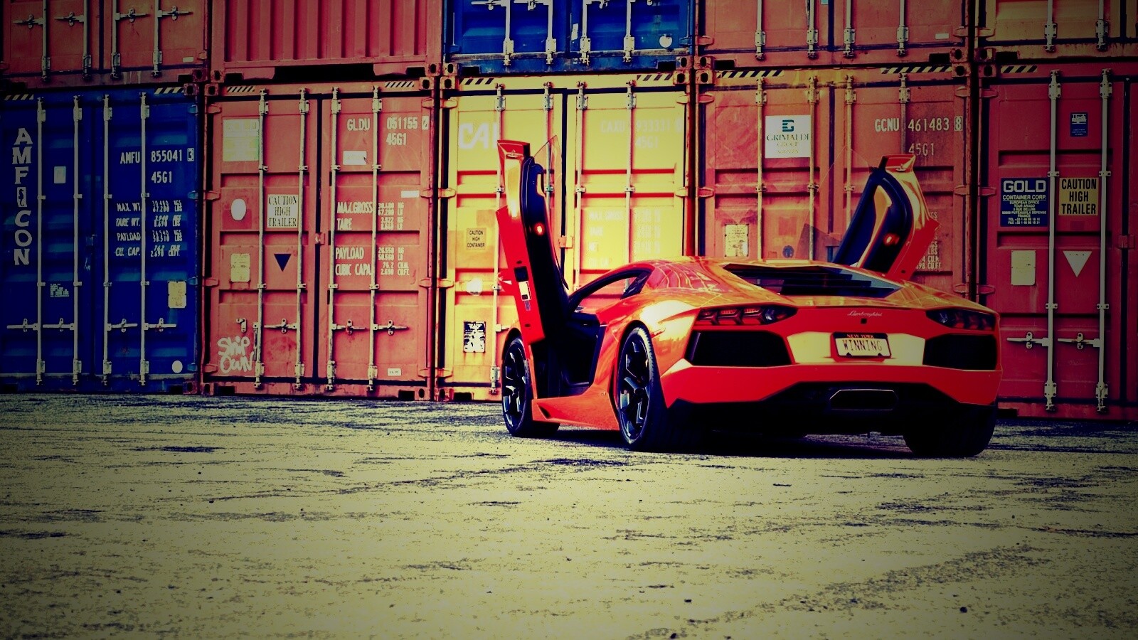 Оранжевый Авентадор обои