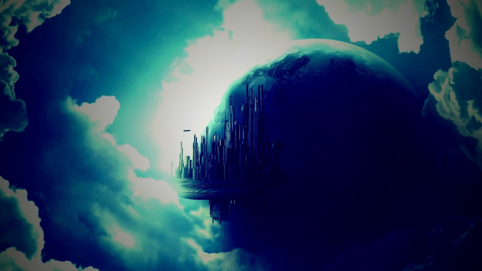 Небесный город обои