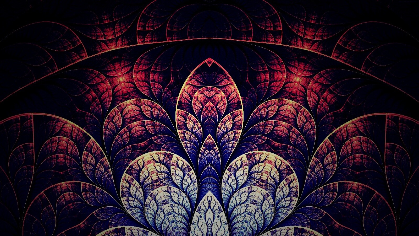 Фрактальные листья обои