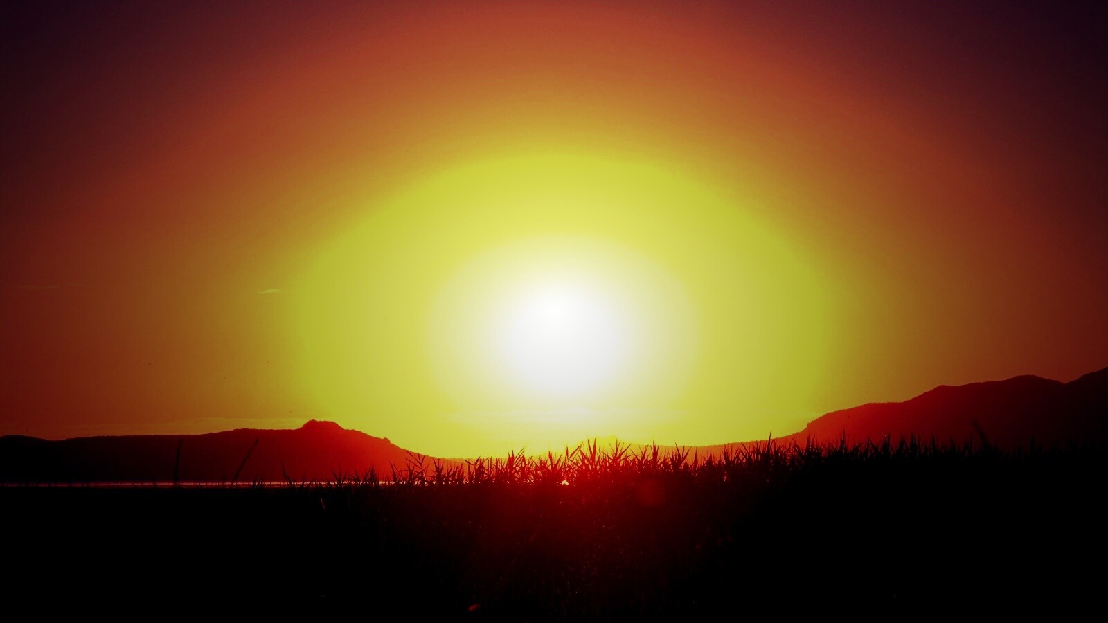 Сельский закат обои