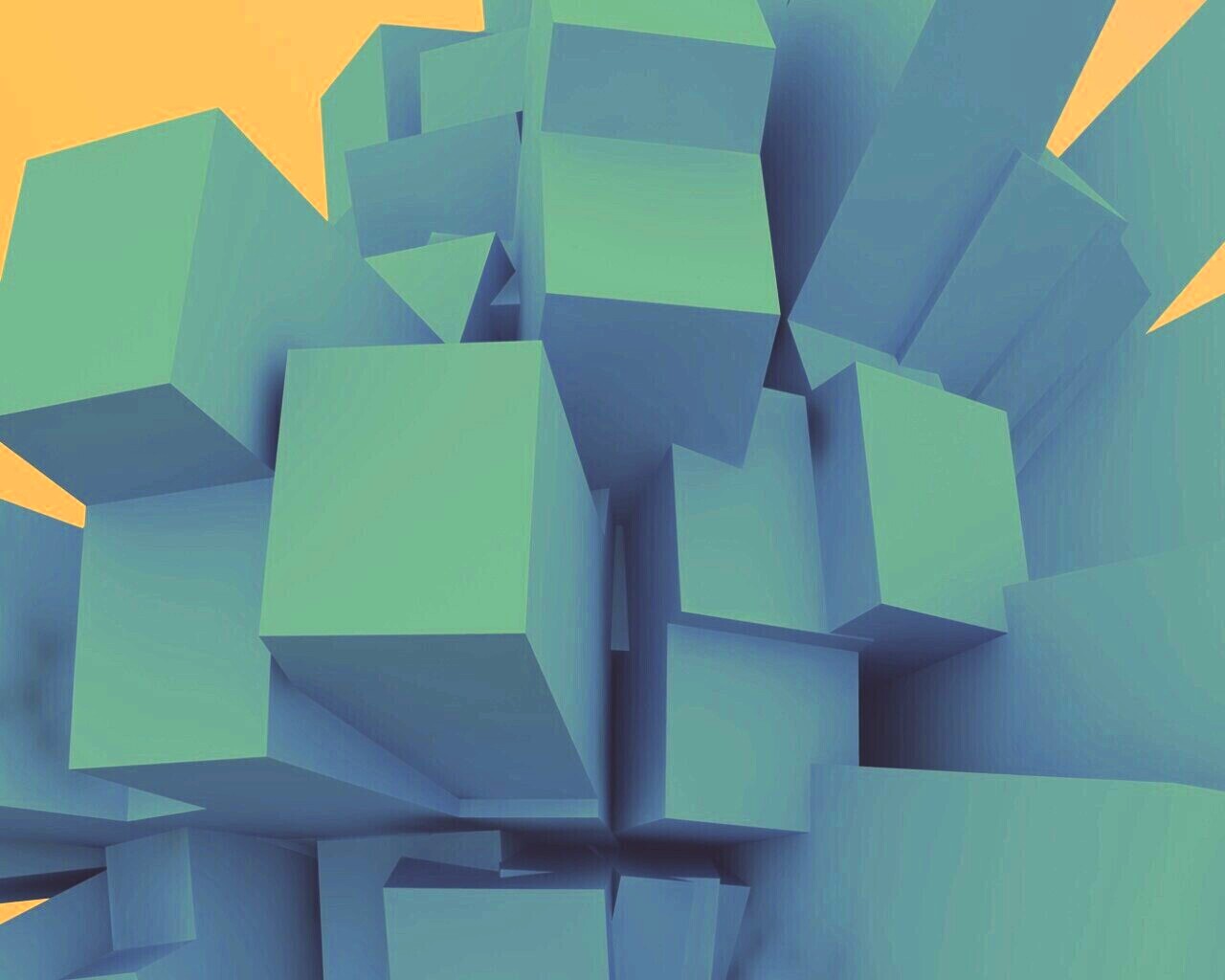 Синие кубы обои