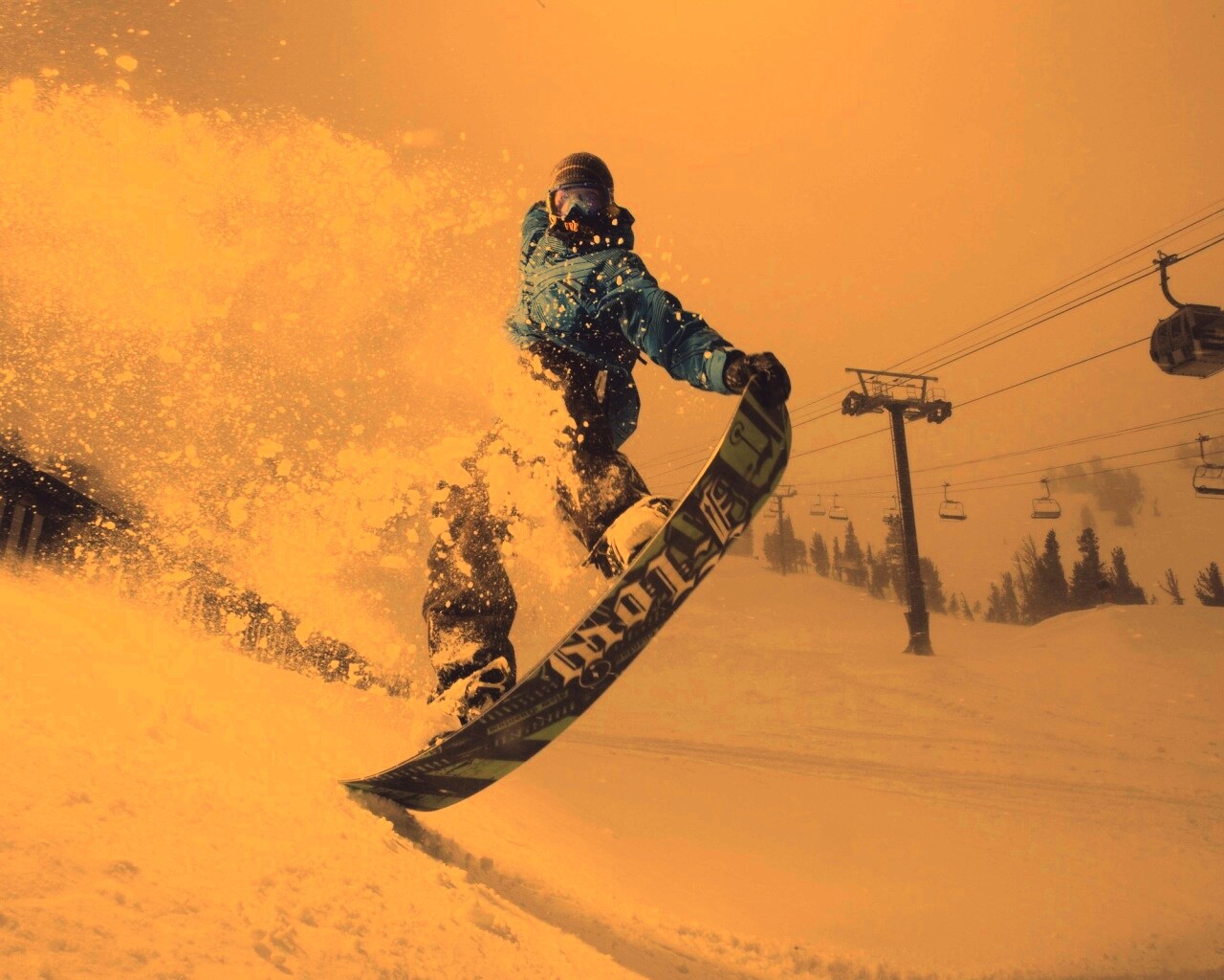 Сноубордист обои