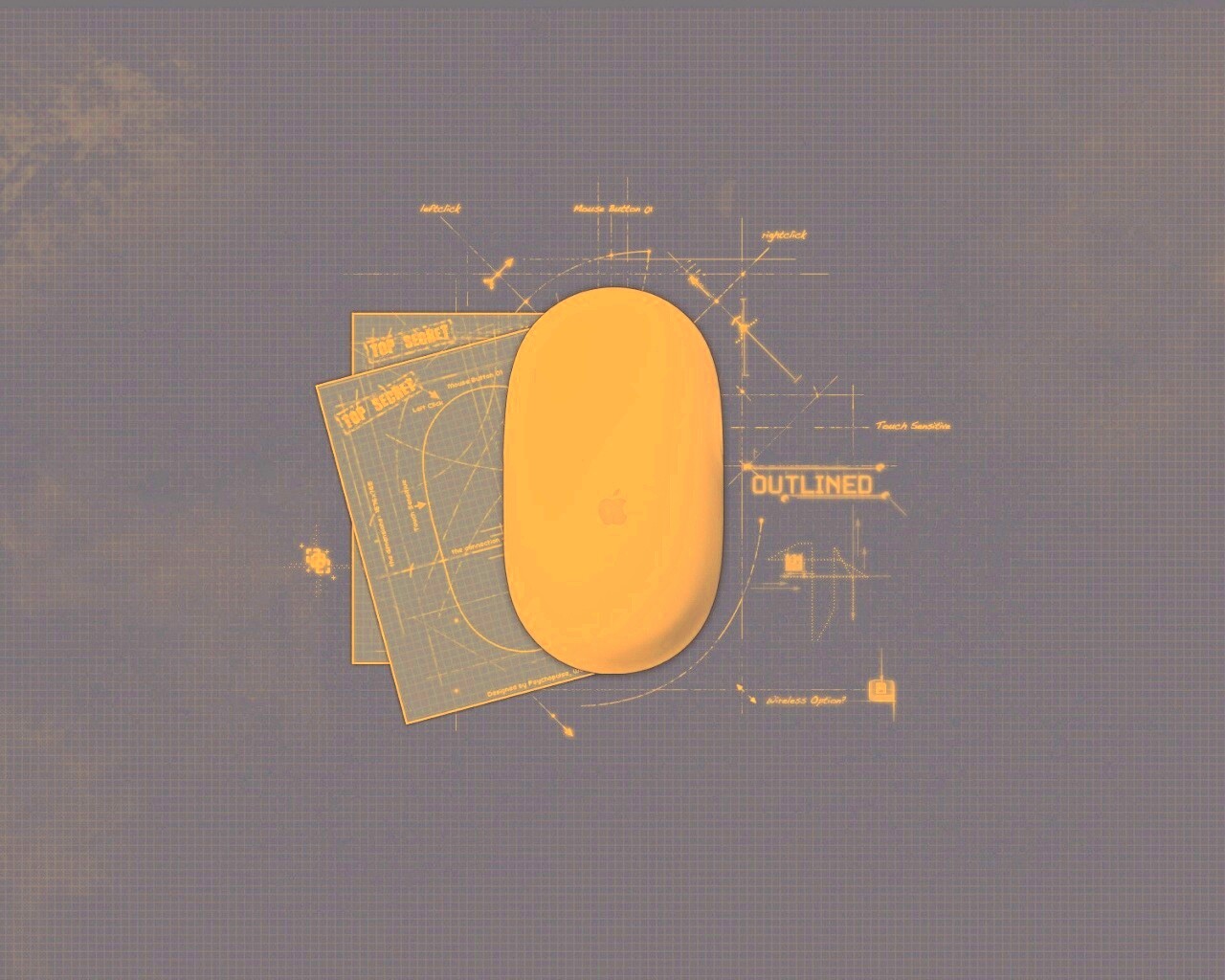 Чертеж яблочной мышки обои