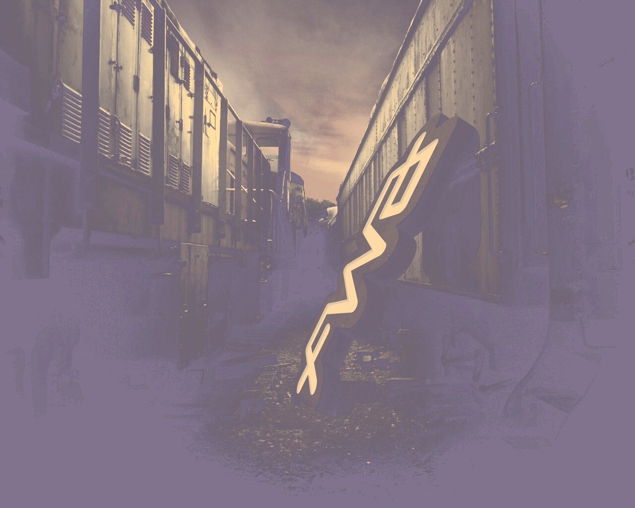 Упавшая вывеска обои