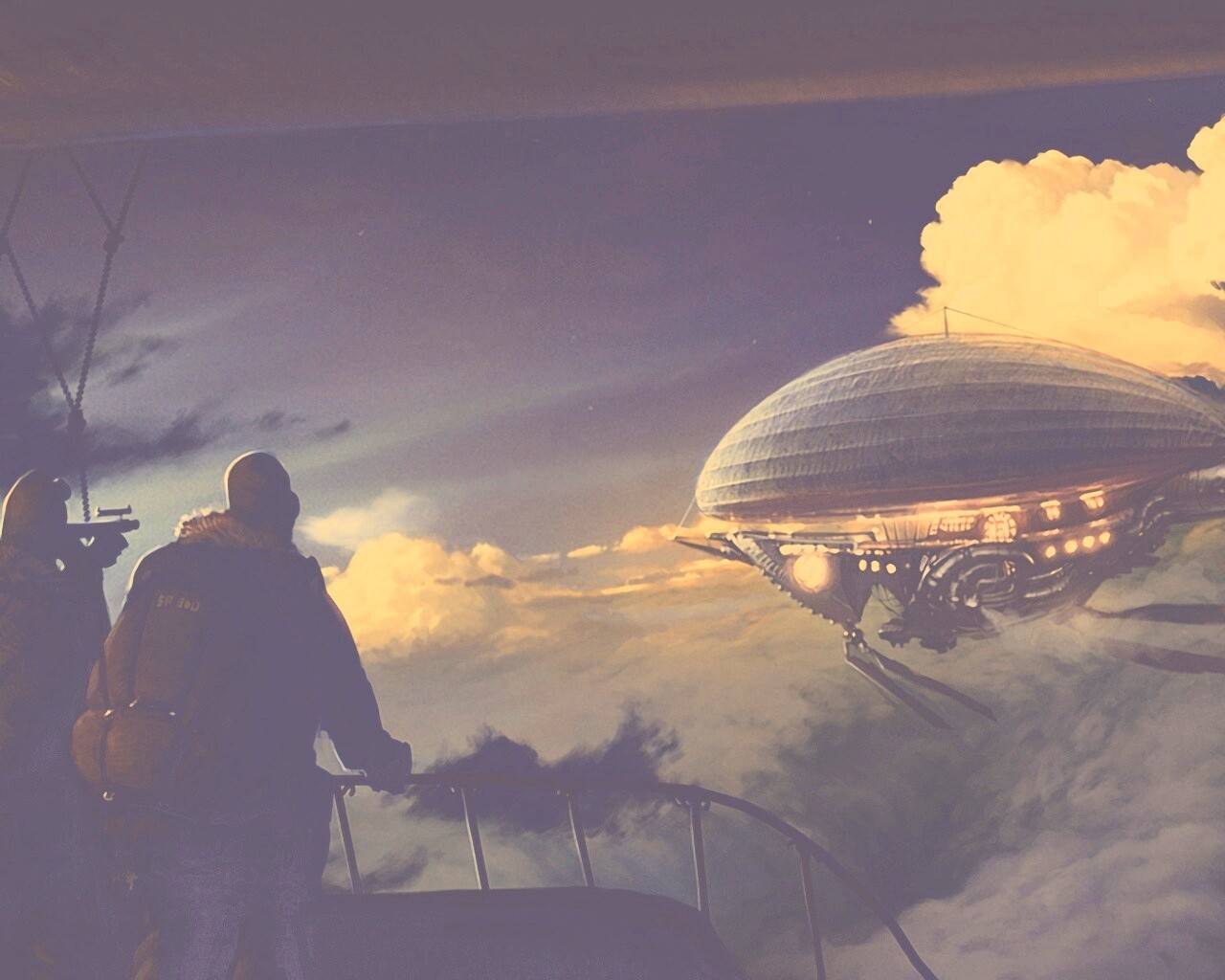 Инопланетный дирижабль обои