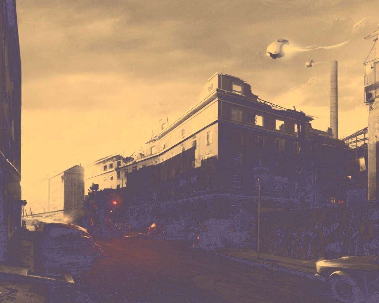 Инопланетяне в трущобах обои