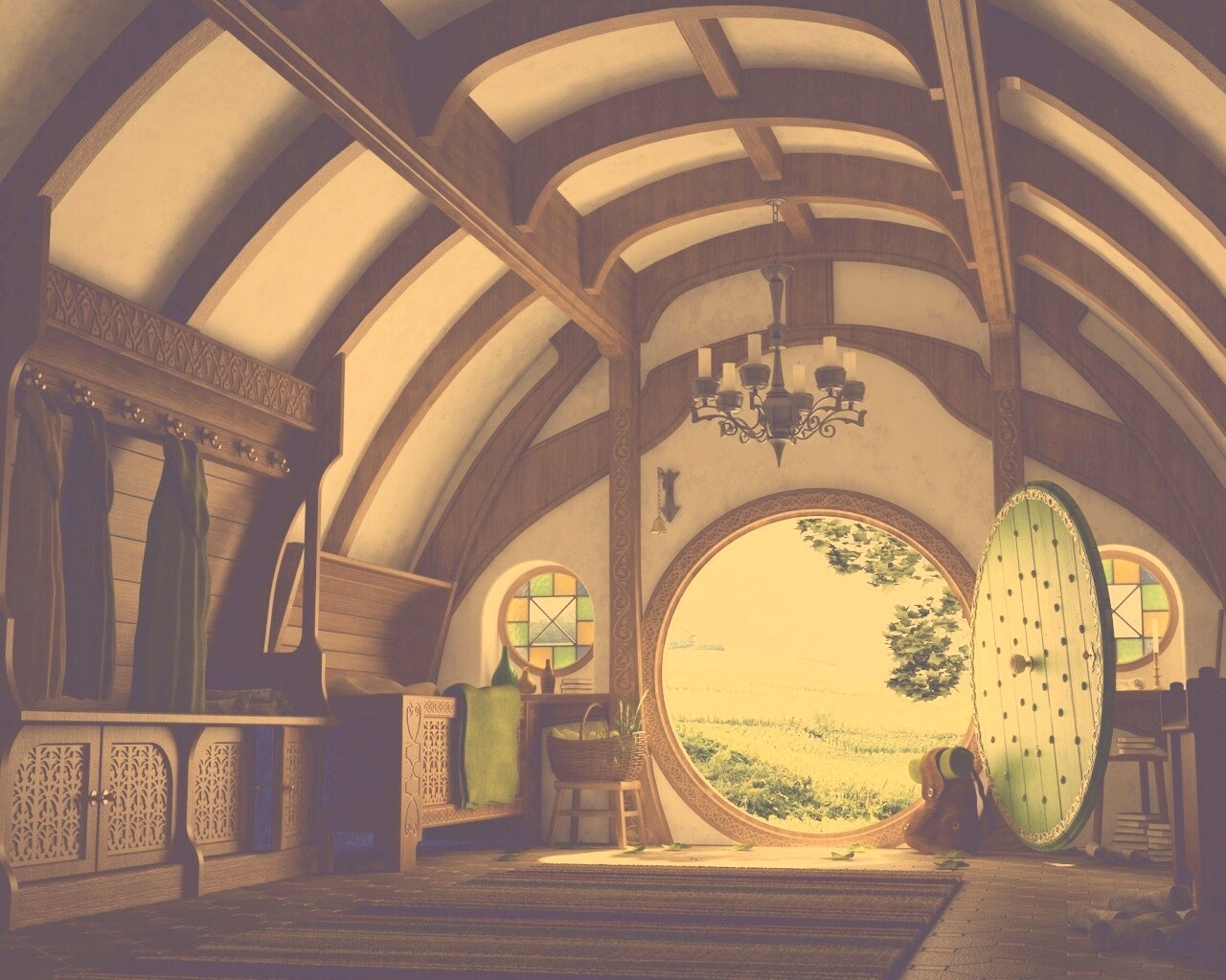 Дом хоббитов обои