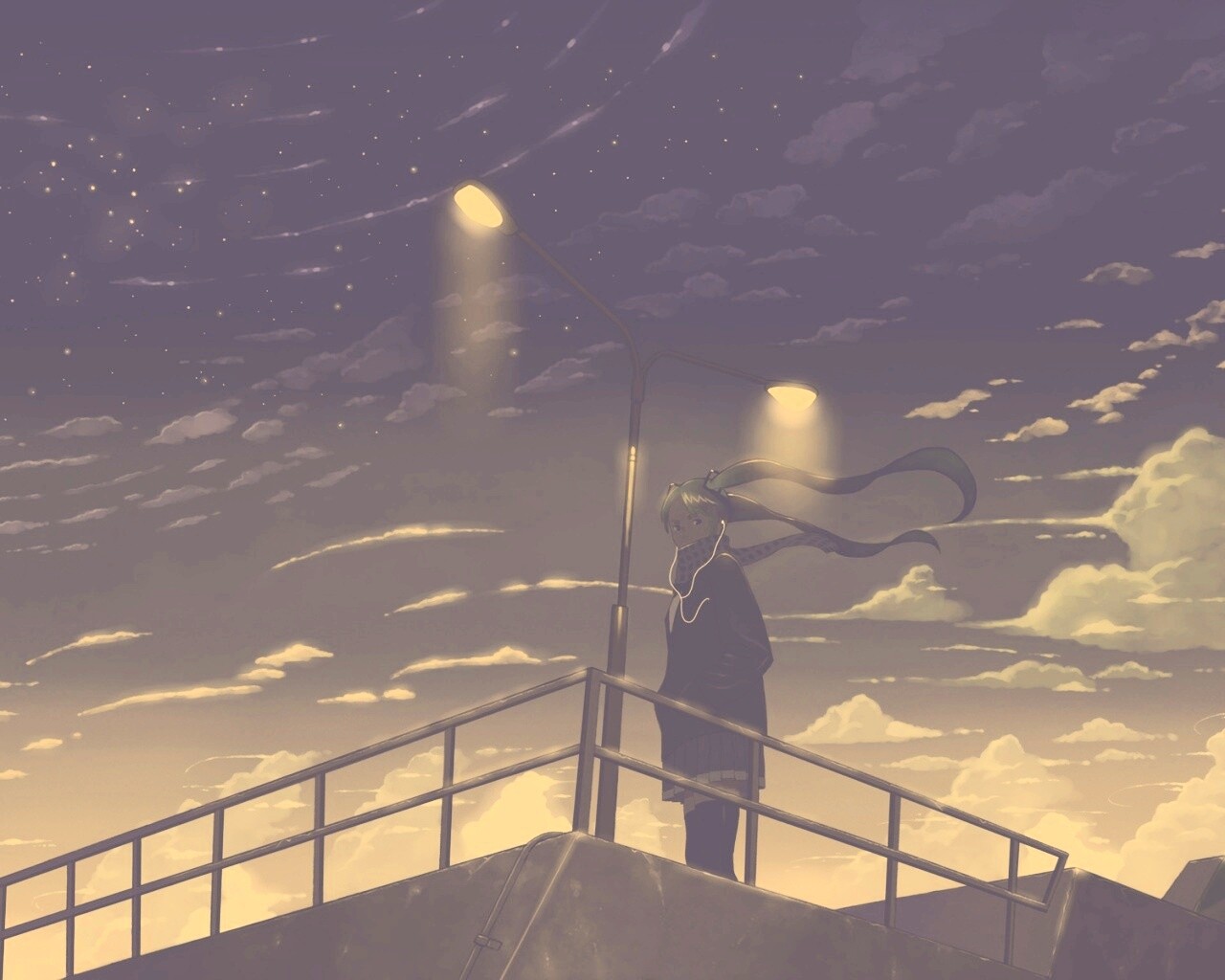 Под фонарем обои