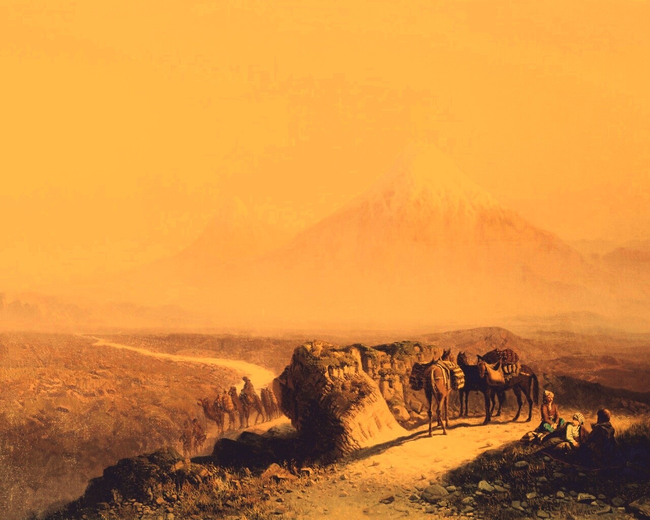 Картина "Вид на Арарат" обои