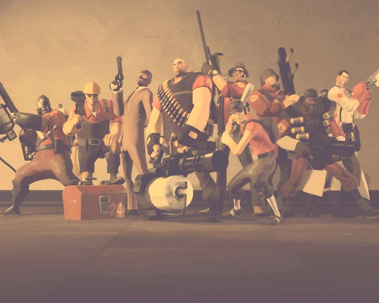 Герои игры Team Fortress 2 обои