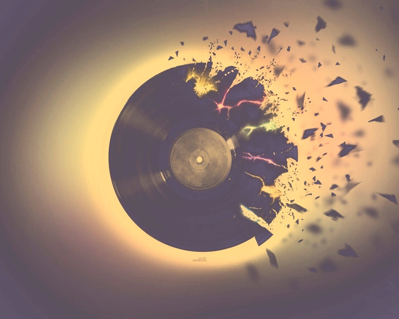 Разрывающийся винил обои