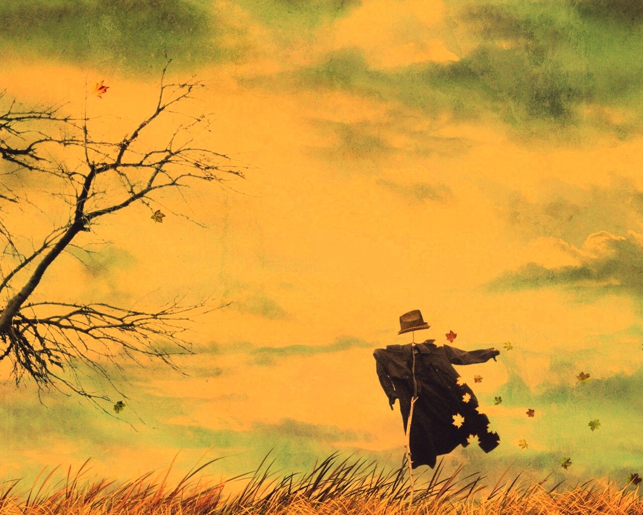 Забытое пугало обои