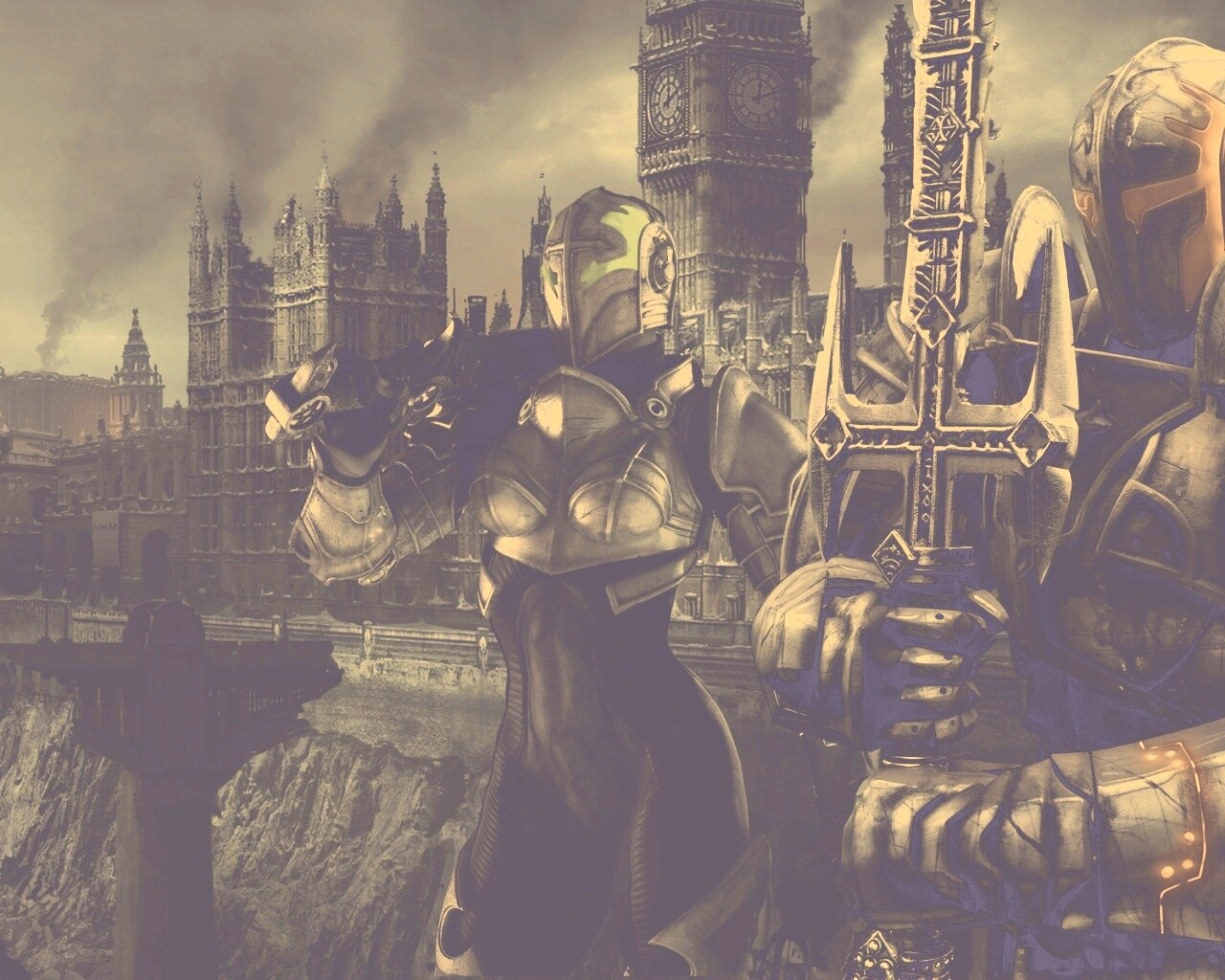 Постапокалиптический Лондон из игры обои