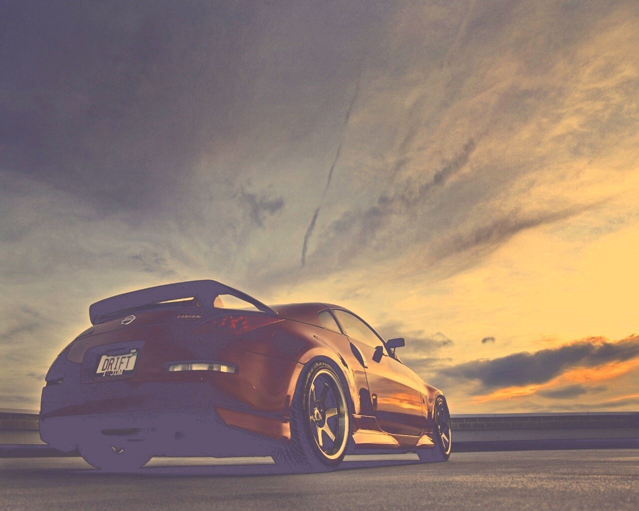 Красный ниссан обои