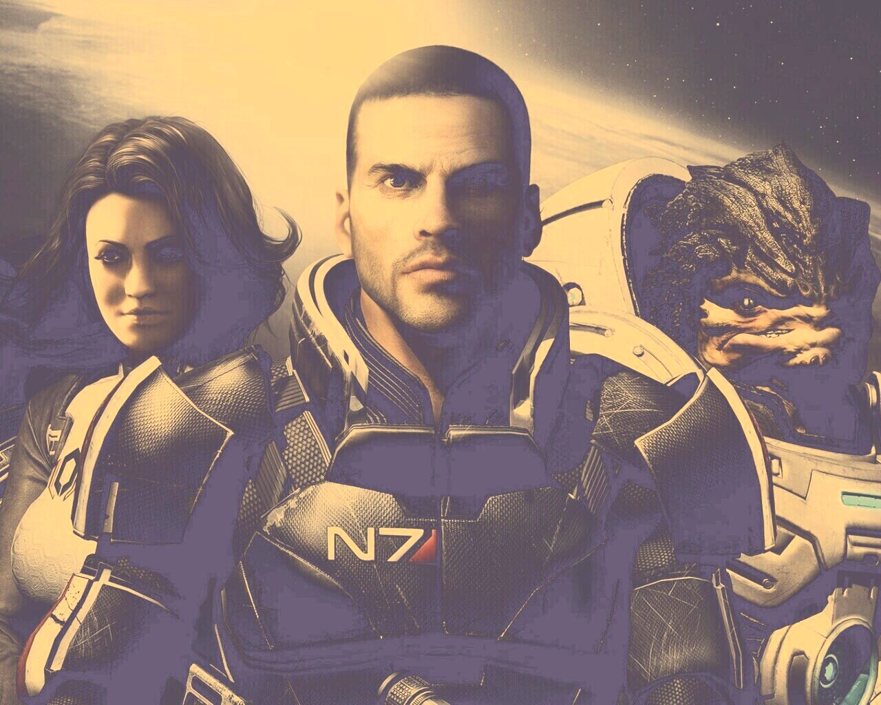 Mass Effect N7 обои