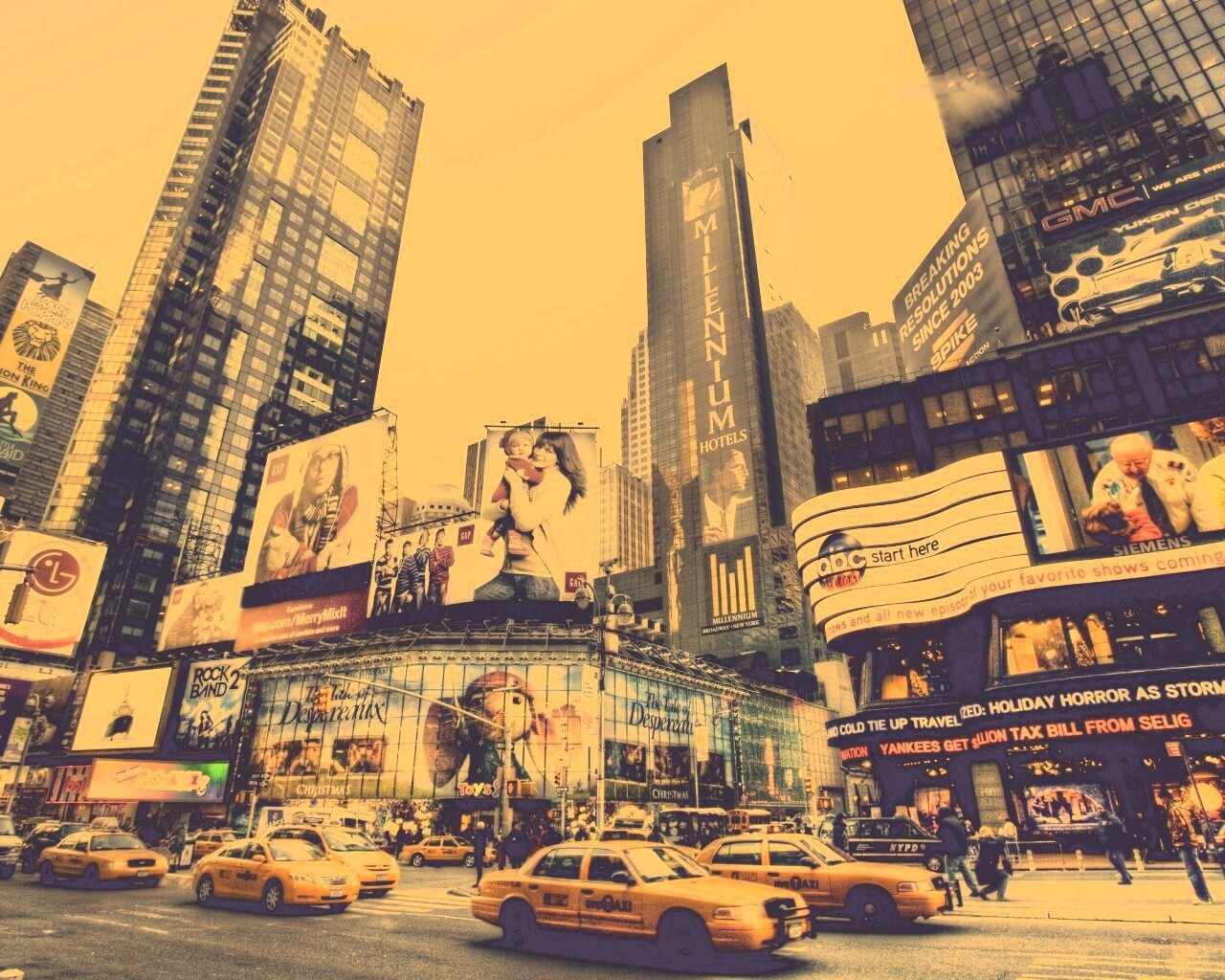 Улицы Нью-Йорка обои