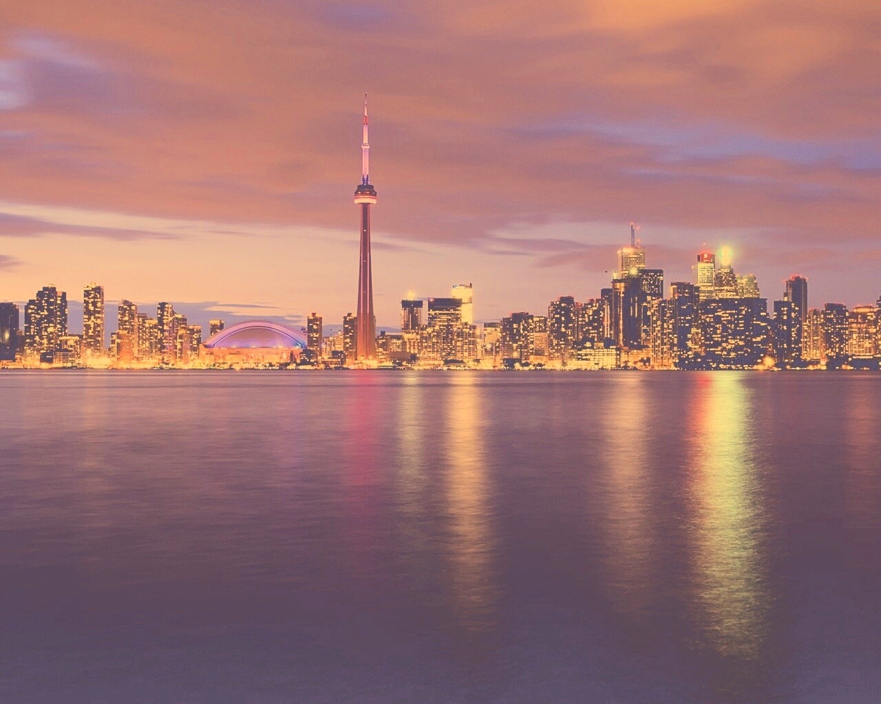 Ночной Торонто обои