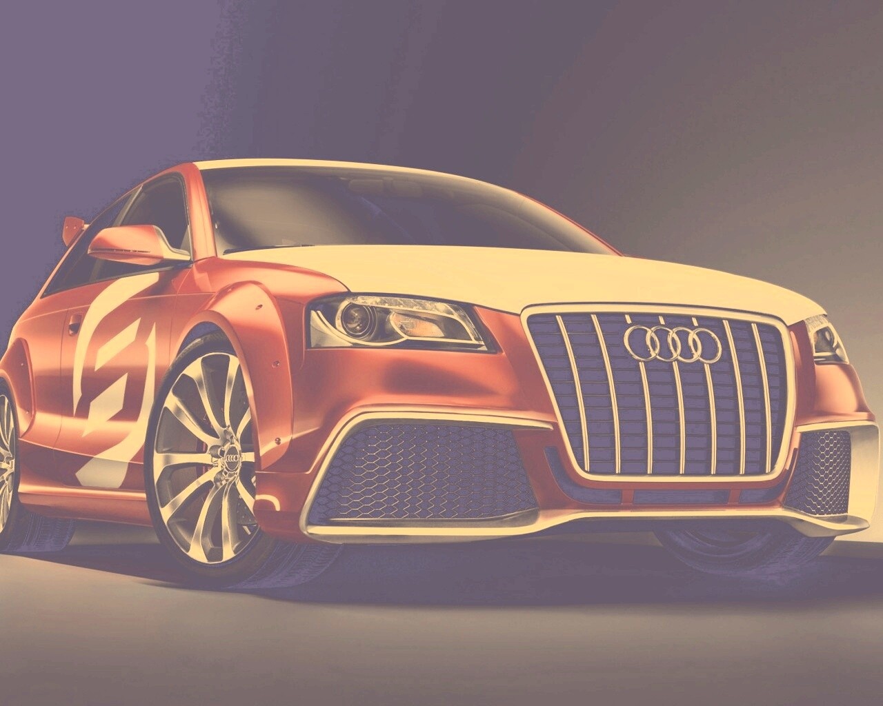 Красный Ауди обои