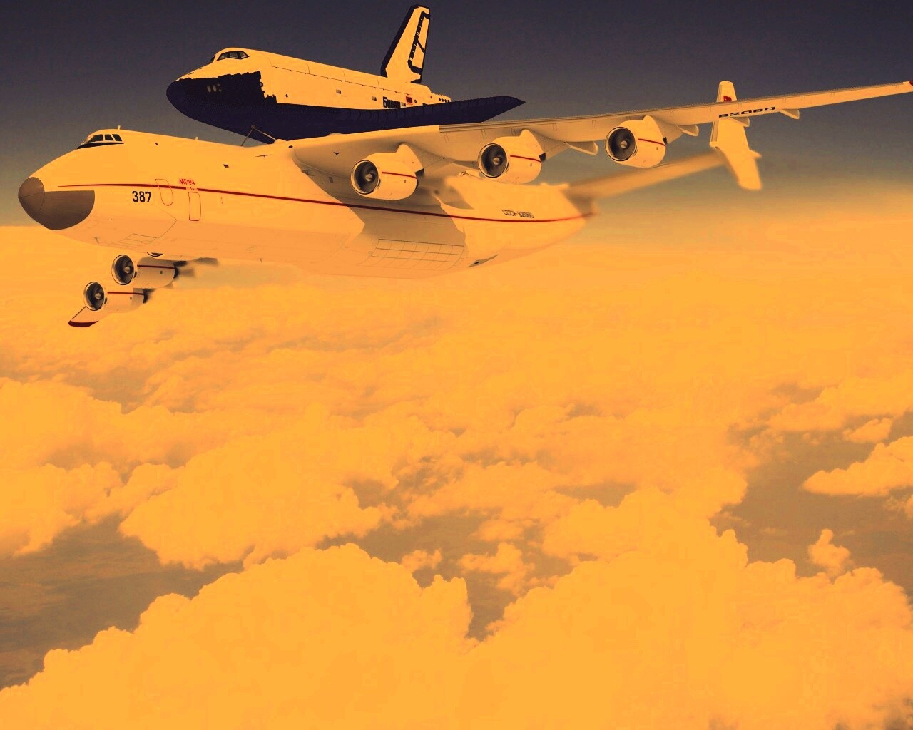 Авиатранспортировка Бурана обои