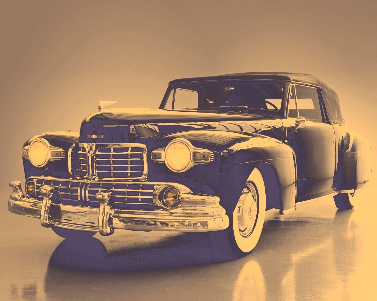 Черный ретро авто обои