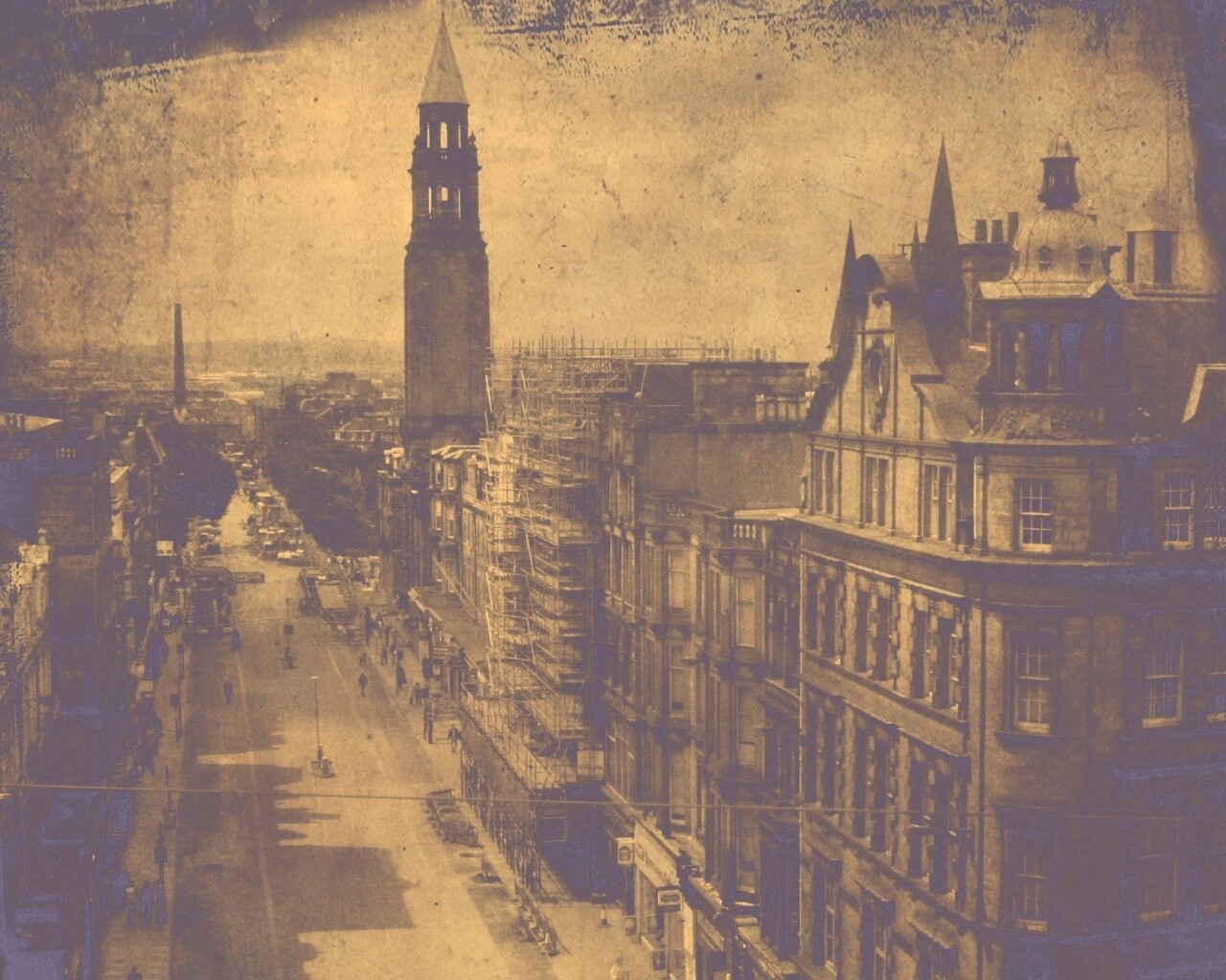 Старинное фото города обои
