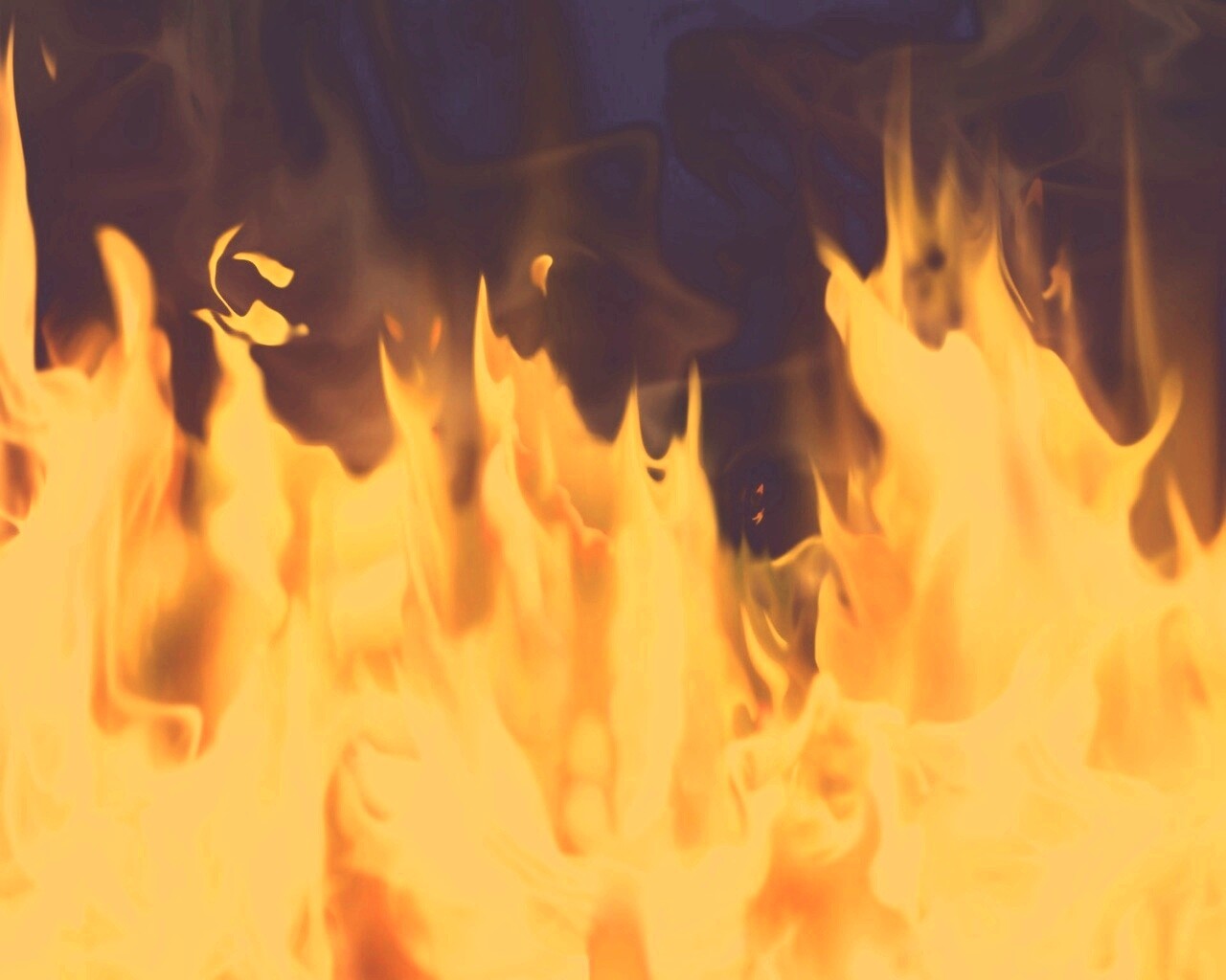 Желтое пламя обои