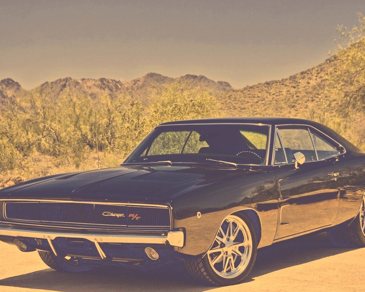 Черный Додж обои