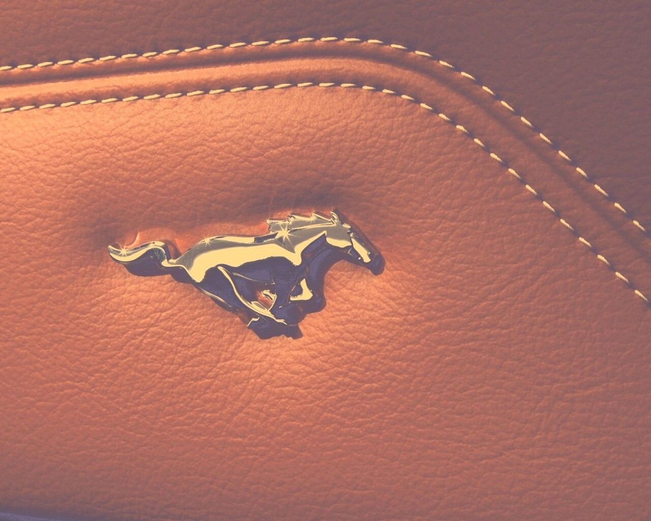 Кожаный салон Форда Мустанг обои