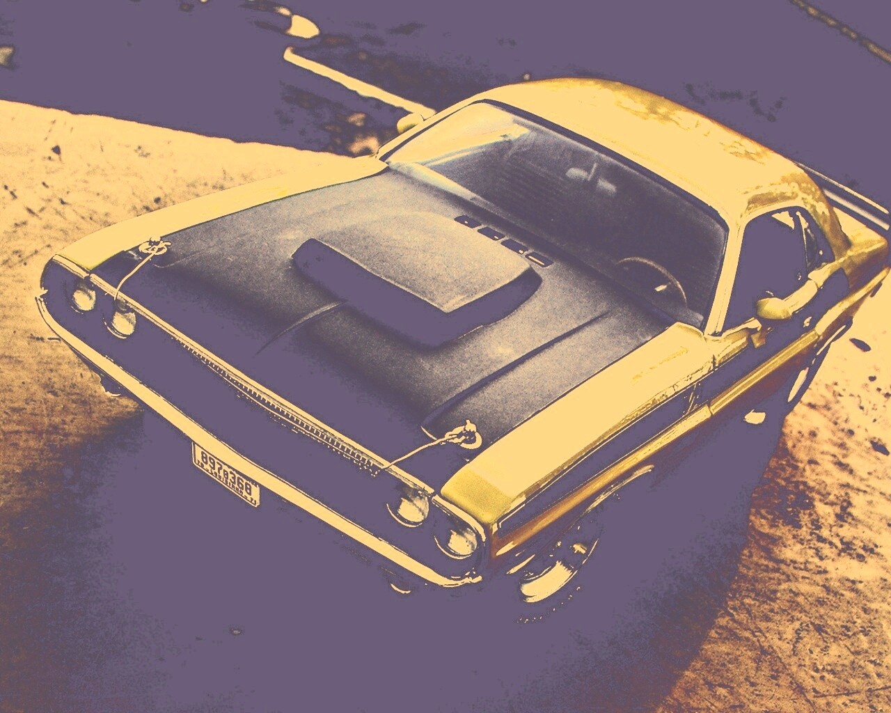 Додж на  каменистой поверхности обои