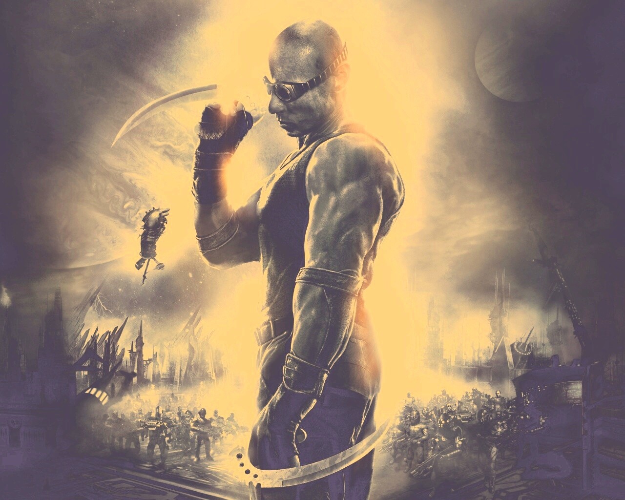 Риддик с клинками обои