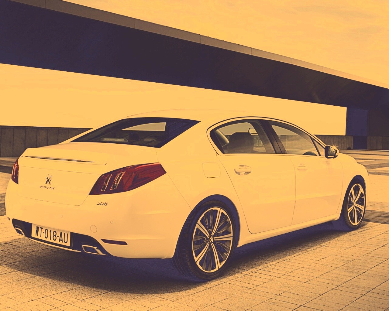 Пежо 308 на стоянке обои