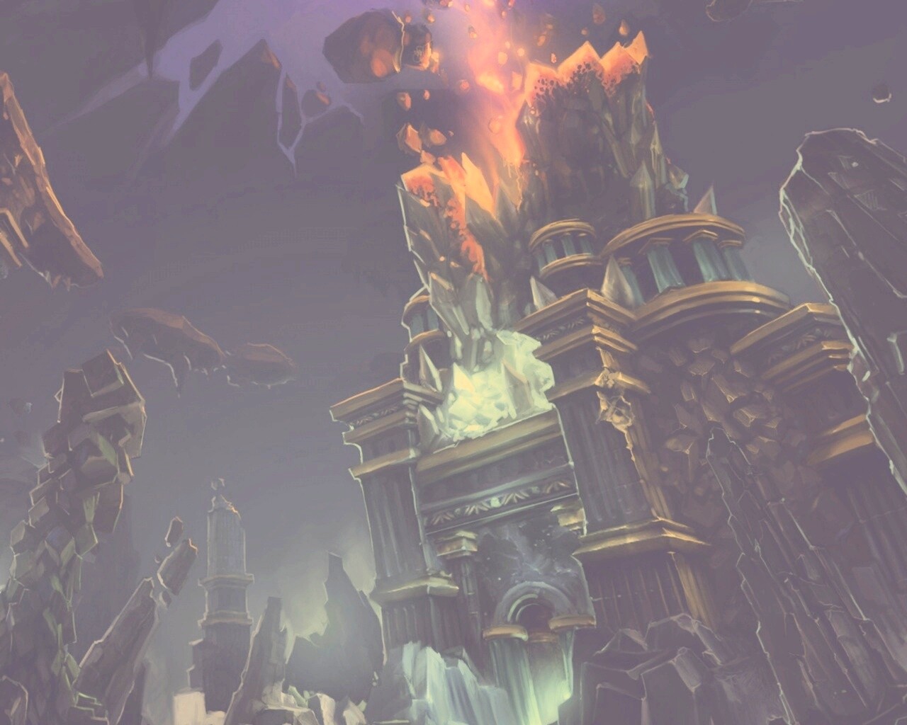 Вход в вулканический храм обои