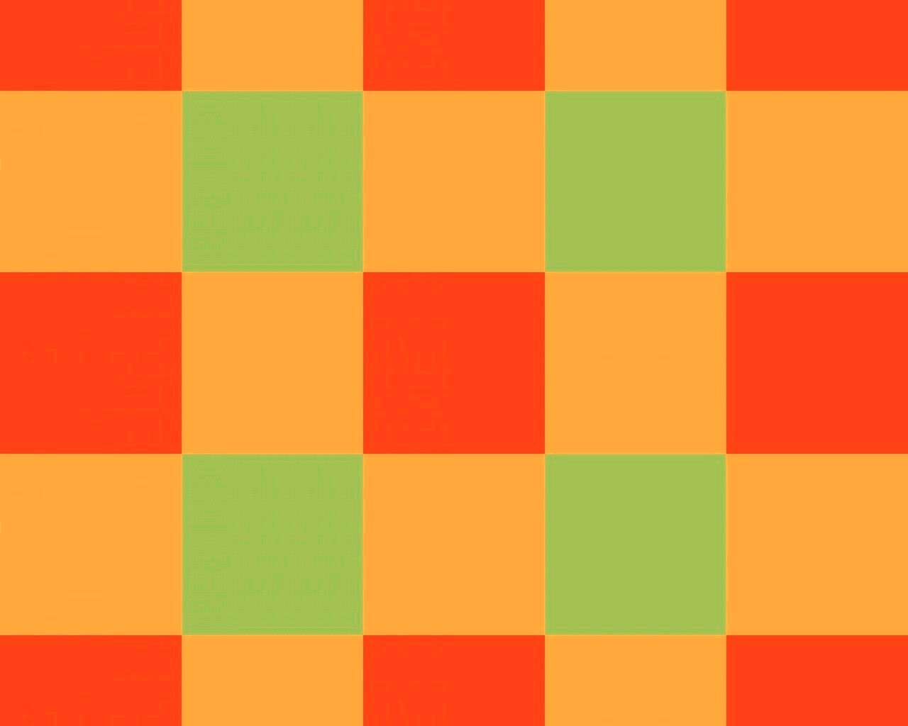 Оранжевые голубые и белые клетки обои