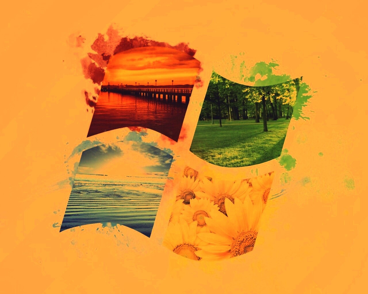 Логотип Winfdows bз фотографий природы обои