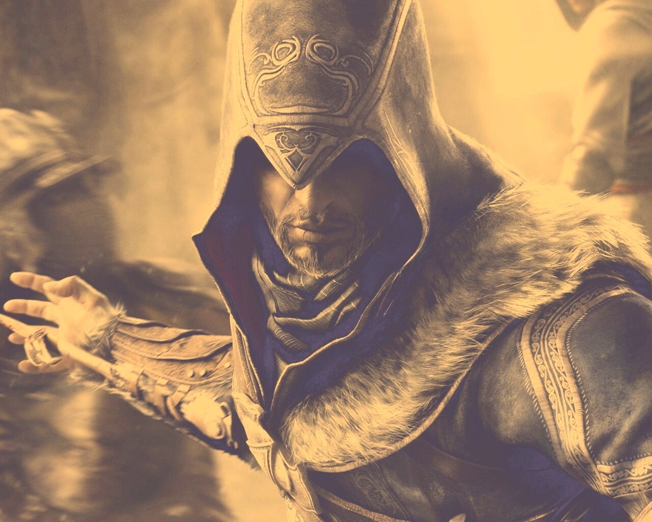 Ассасин перед атакой обои