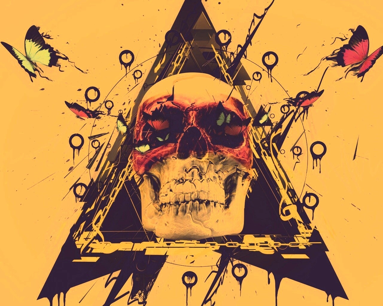 Гламурный череп обои