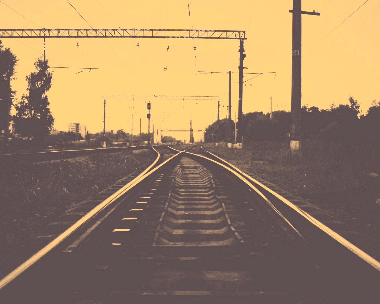 Железнодорожные пути обои