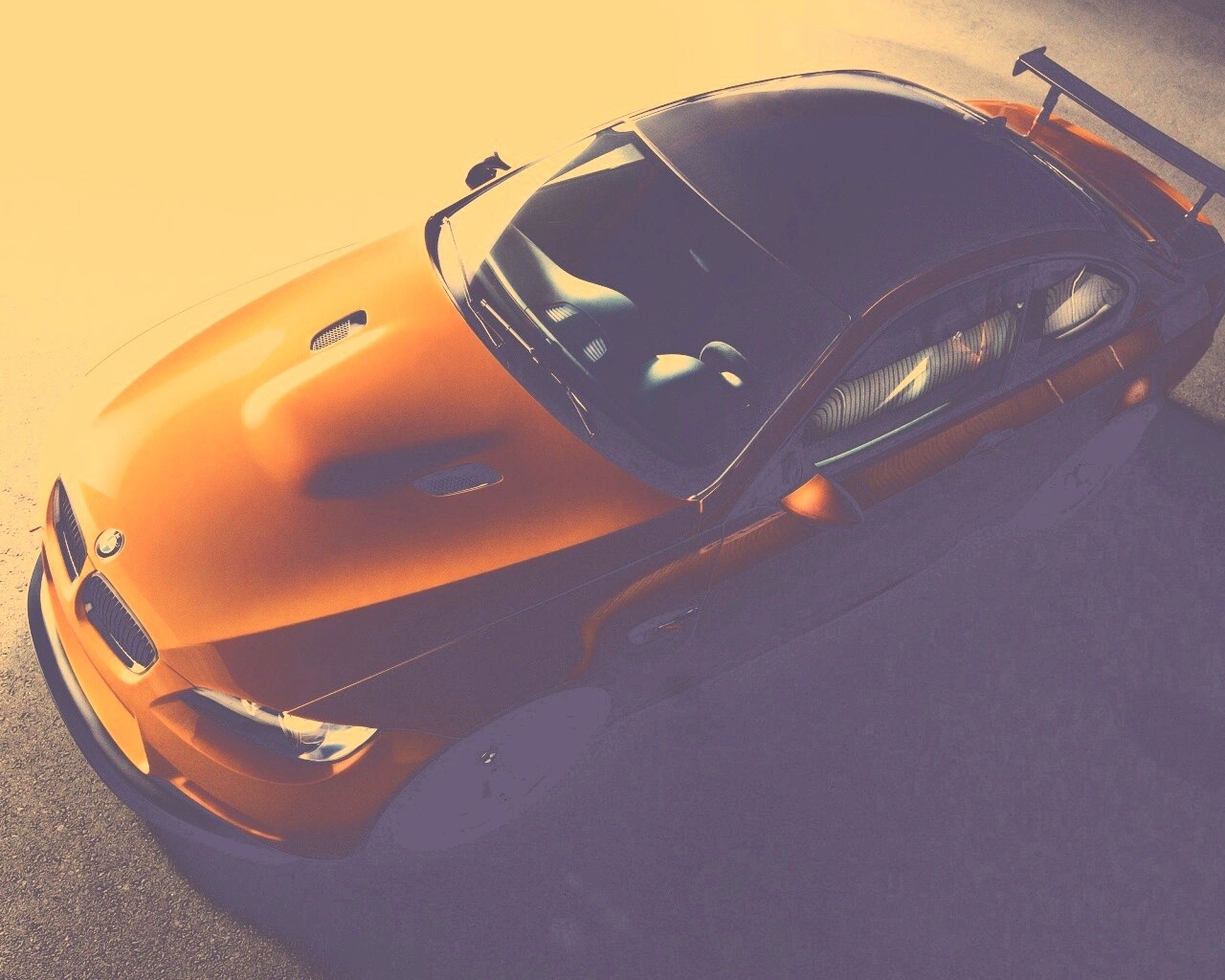 Оранжевый BMW обои