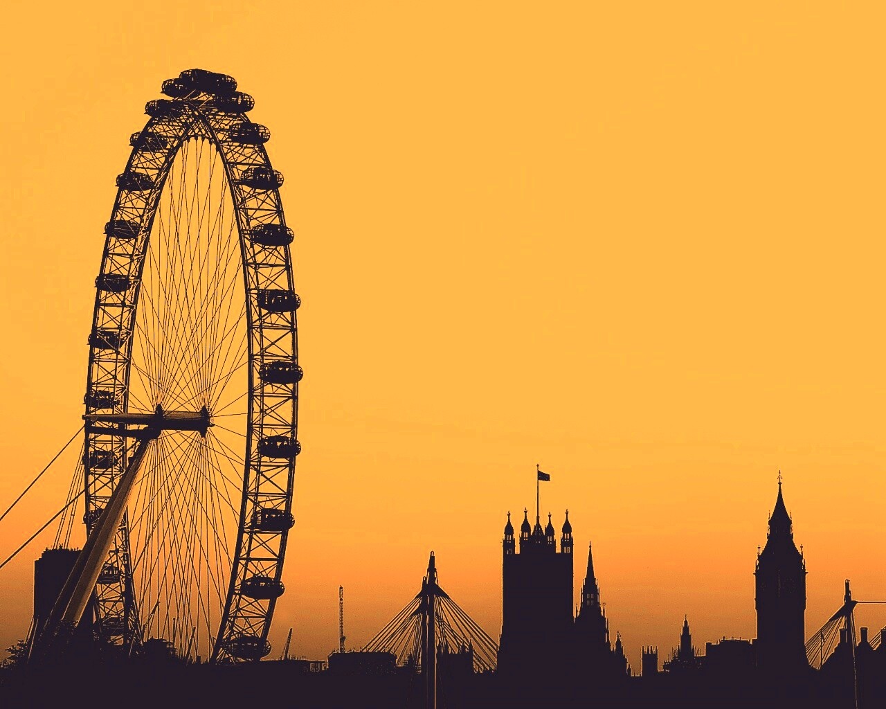 Силуэт Лондона обои