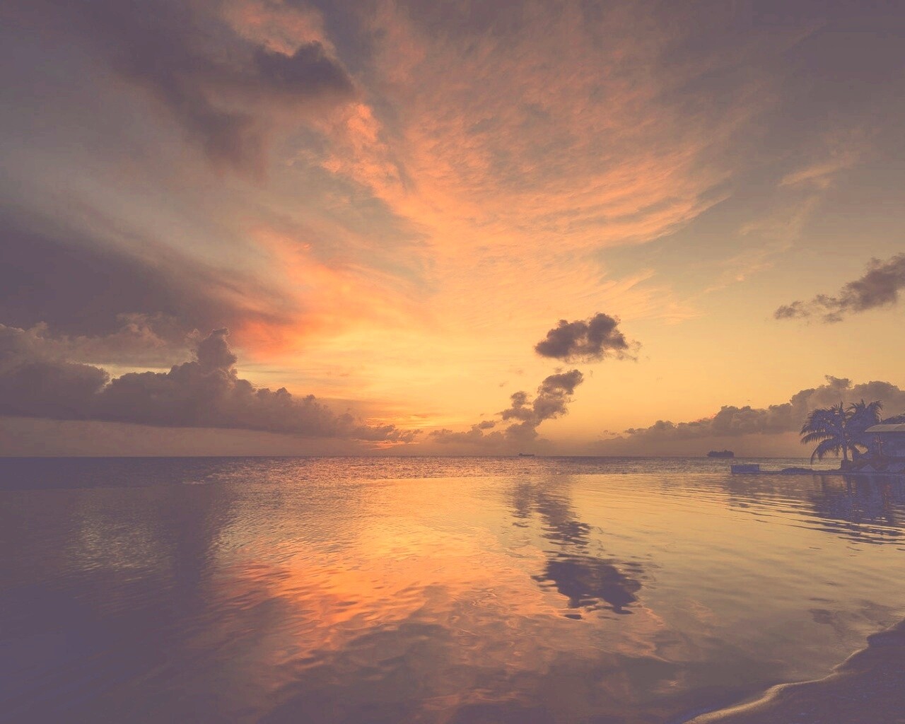 Закатное небо обои