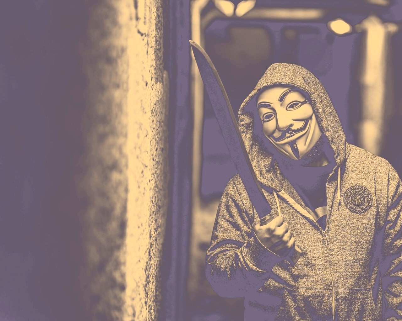 Человек в маске анонимуса обои