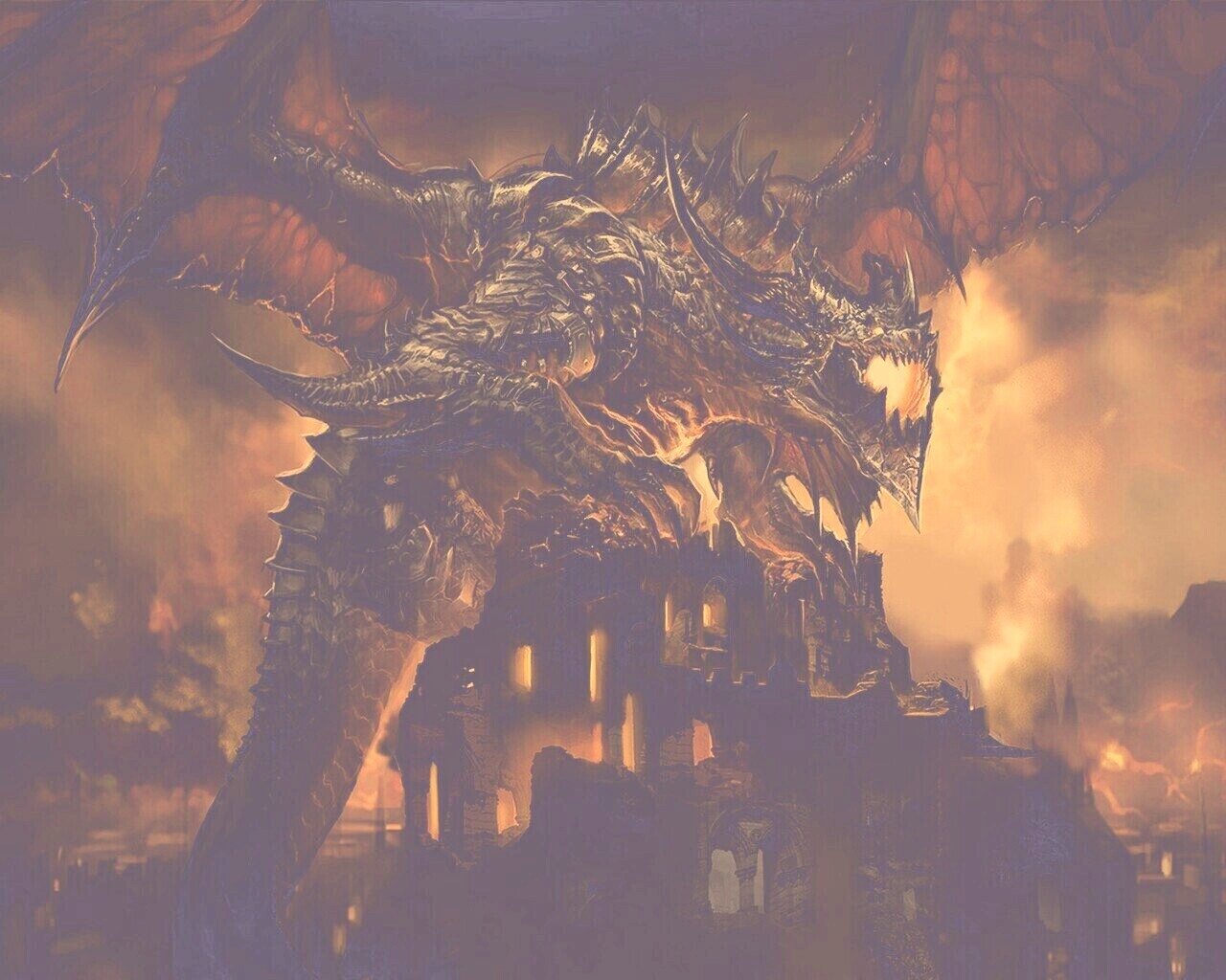 Огромный дракон обои