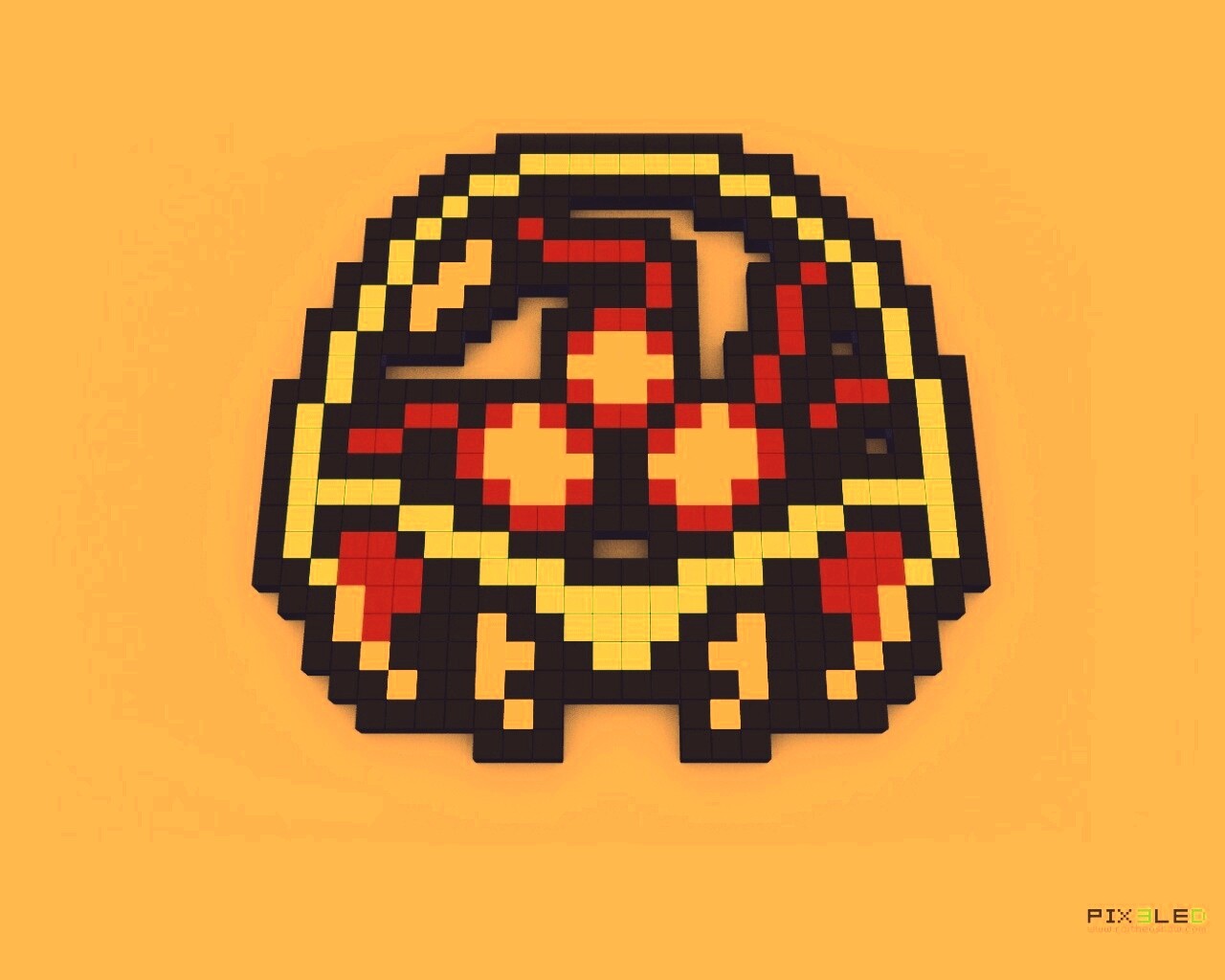 Пиксельная голова обои